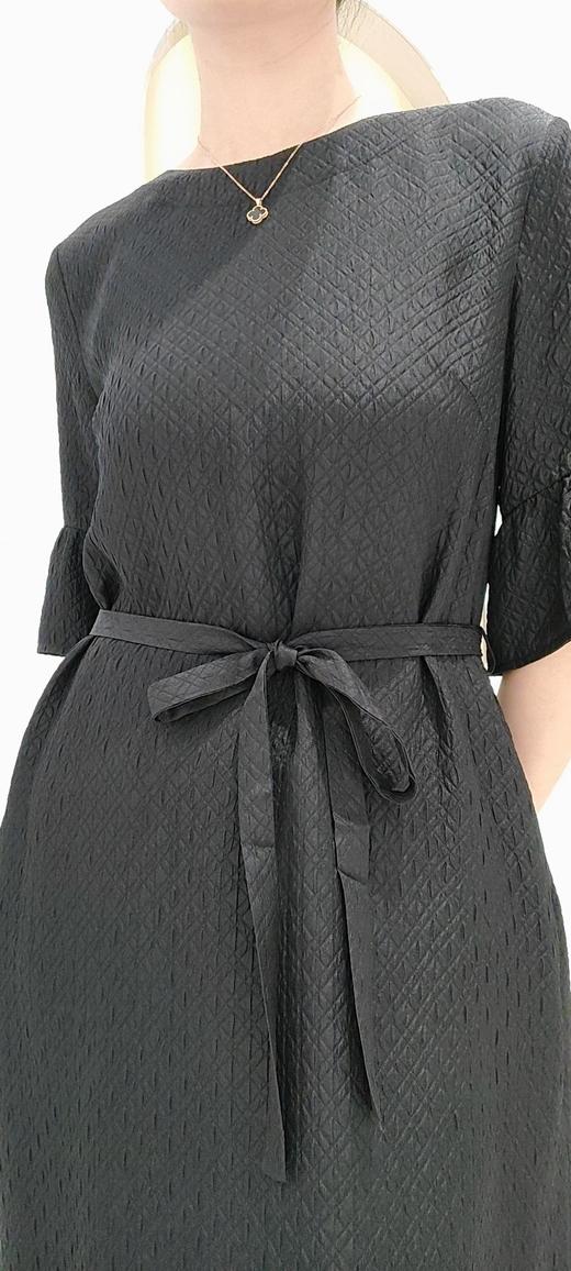 582850夏款上新 赫本风暗格真丝连衣裙 商品图2