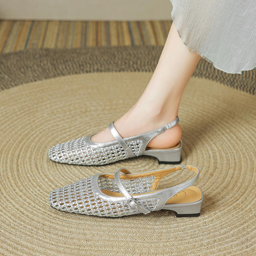 品质好货|Safiya/索菲娅2025网面透气编织感中后空凉鞋SFD2114738 商品图7