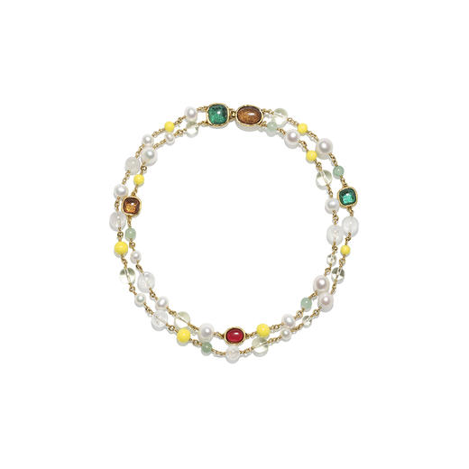 北京仓｜Goossens Paris-BOHEME-双层 岩石水晶 珍珠 项链（S）［法国设计师］ 商品图0