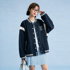 笛莎Deesha青少年女童外套2025秋季女童拼色棒球服外套