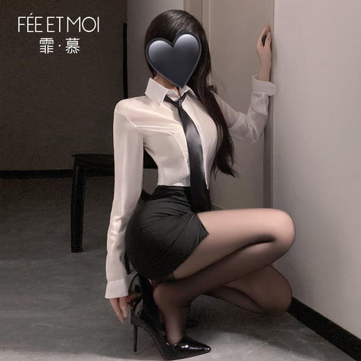 【情趣内衣】 霏慕 无菌免洗风情诱惑秘书套装 教师秘书6967 商品图9