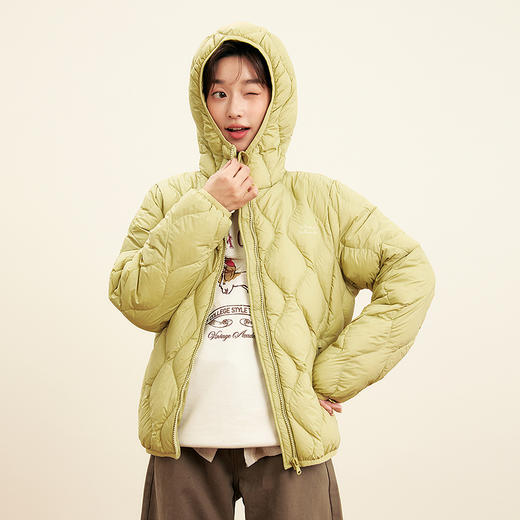 笛莎Deesha青少年女童羽绒服2025秋季女童连帽轻薄羽绒服 商品图1