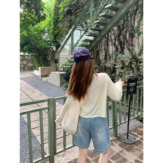 <曾小咸推荐>韩系可爱创意印花薄款夏季长袖T恤 商品图4