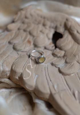 Rose Maria 25AW beenu金发晶香槟原钻手工银戒