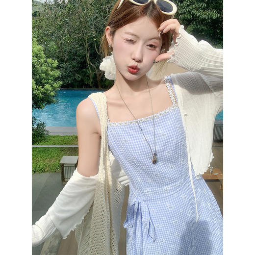 【189元任选2件】最后一波现货！蓝色吊带连衣裙 商品图1