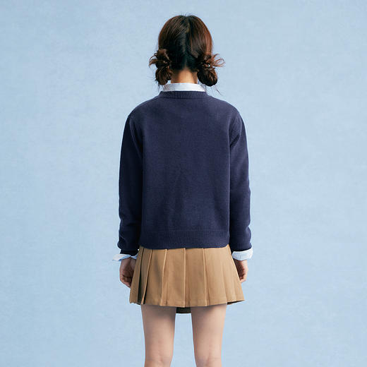 笛莎Deesha青少年女童毛衫2025秋季女童学院风刺绣开衫 商品图4