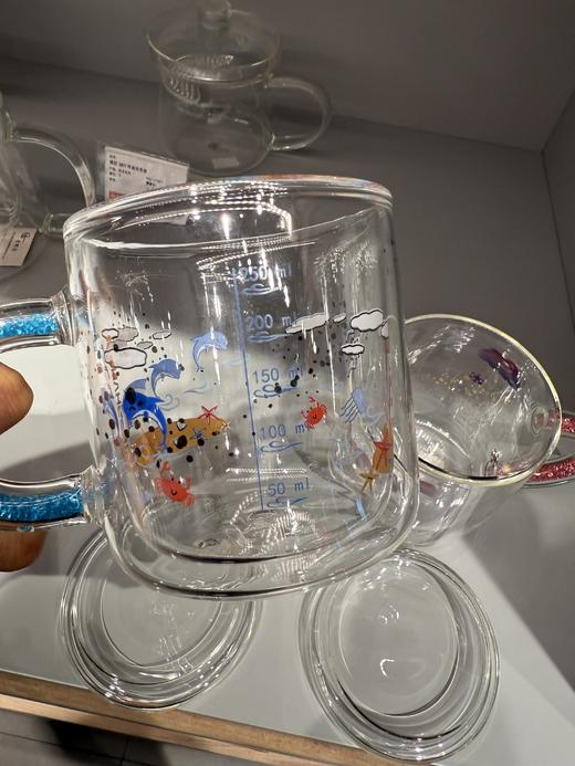 璃匠粉蓝对杯高硼硅玻璃带盖200ml 商品图2