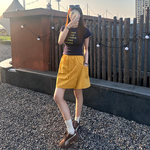 解放双腿的夏日美学【轻量感山系裙裤】毫不费力的舒适随意穿搭❗A字版型+不规则下摆，胯宽秒变直角胯❗无论怎么动，都不怕走光❗ 商品图3