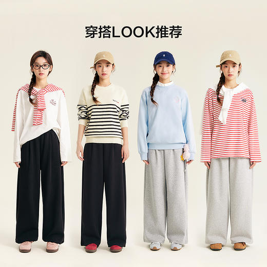 笛莎Deesha青少年女童裤子2025秋季女童长简约慵懒百搭长裤 商品图4