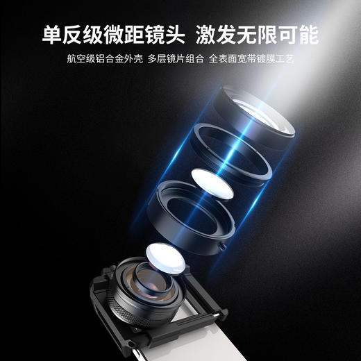 【油麻菜同款】手机微距镜头 1.5-4.5cm变焦变倍精细拍摄 F1.05大光圈柔美虚化 商品图5