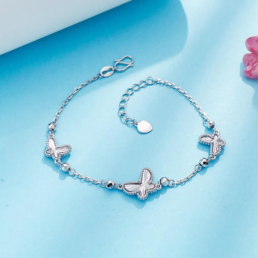 【限时8.8折】【线上铂金馆】PT950 #九紫离火 【精品】铂金CNC空心九紫离火福运蝴蝶调节手链(BFPTSL00007)预售产品下单后不退款不退货不换货不补差价) 商品图0