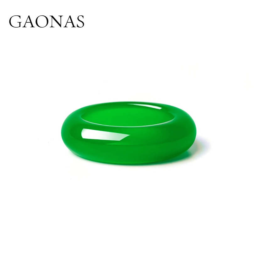 GAONAS 戒指 新中式美贵气绿色指环戒指11516JG