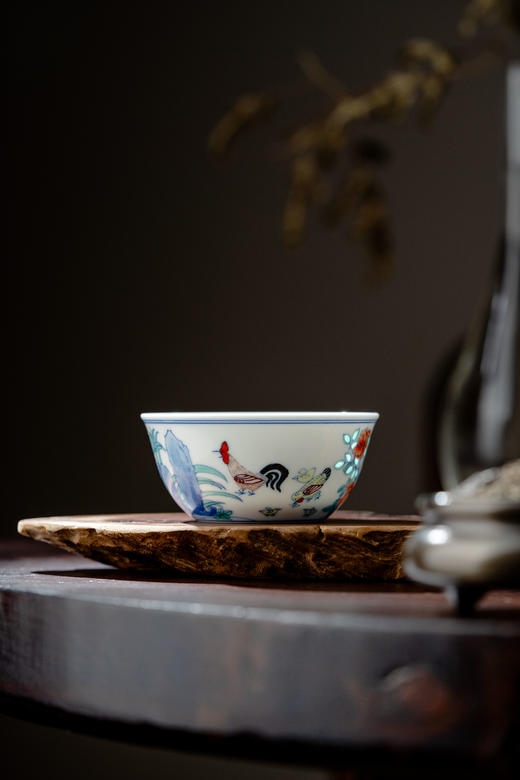 富玉窑  茶杯景德镇柴窑斗彩手绘鸡缸杯主人杯个人专用高档礼盒送礼 商品图2