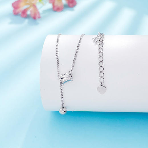 【限时8.8折】【线上铂金馆】PT950 【精品】铂金空心鱼鳞调节项链转运金珠流苏小蛮腰套链(BFPTTL00014)预售产品下单后不退款不退货不换货不补差价) 商品图0