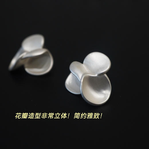 小众纯银优雅感烧白耳钉502 商品图8