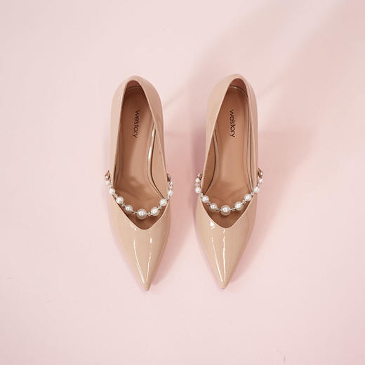 Westory2025年秋季尖头高跟单鞋职场玛丽珍名媛风浅口单鞋75701-75711 商品图3