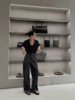 THESOONG"冰感小黑裤"极简珍稀丝弹面料垂坠感休闲裤HWKZ7292 商品缩略图0