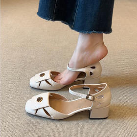 品质好货|Safiya/索菲娅2025休闲舒适百搭不累脚中空玛丽珍凉鞋FD2114736