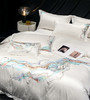 佑家·100S新疆棉提花花四件套-科瑞尔 200*230cm  100S长绒棉面料细腻柔软 亲肤透气 光泽高级 商品缩略图1