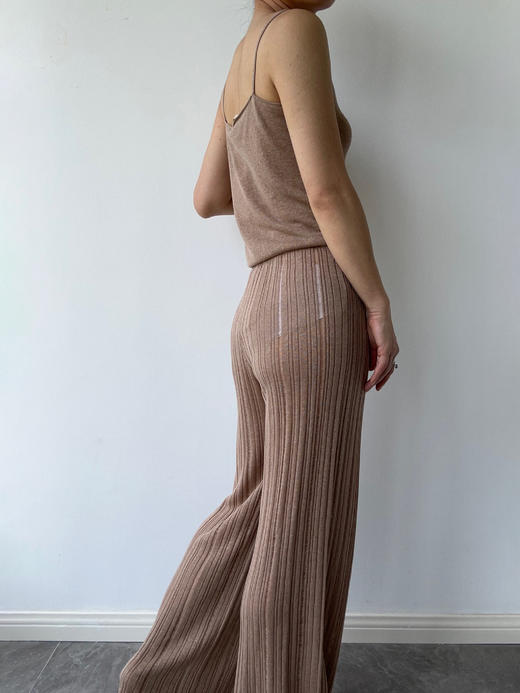 ZAANLI｜ZNSS25022 汉麻天丝卷边吊带针织背心 [ 绿 /  杏 / 棕 ] 商品图13