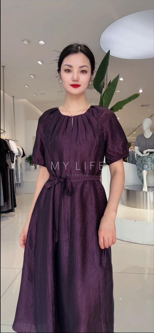 54X038天丝系带收腰连衣裙 商品图0