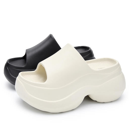 西遇增高厚底凉拖鞋女新款夏季沙滩凉鞋海边小个子外穿一字拖V1156818 商品图4