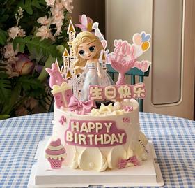 【臻品系列】---【艾莎公主】送女孩儿童蛋糕