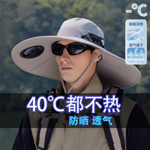 太阳能双风扇帽 | 帽檐上安装了俩小风扇，往头上一扣就像戴了台迷你空调。【3-5天发货】 商品图2