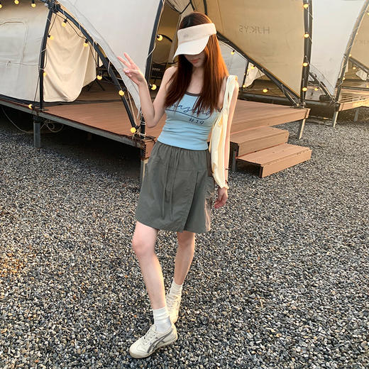 解放双腿的夏日美学【轻量感山系裙裤】毫不费力的舒适随意穿搭❗A字版型+不规则下摆，胯宽秒变直角胯❗无论怎么动，都不怕走光❗ 商品图2