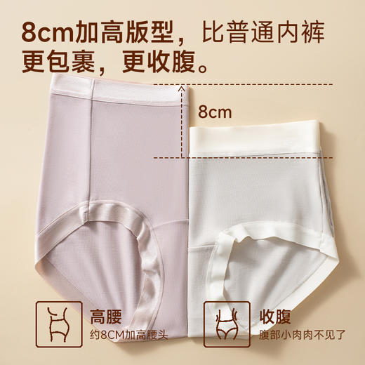 藏红花-40S莫代尔-10A抑菌高腰女士内裤2944 商品图9