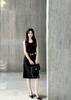 D070827后背拉链开衩设计腰带无袖连衣裙 商品缩略图7