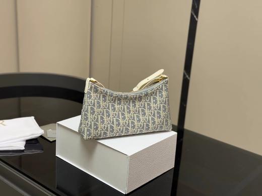 D070811浅蓝老花金色字母logo帆布单肩手提包 商品图7