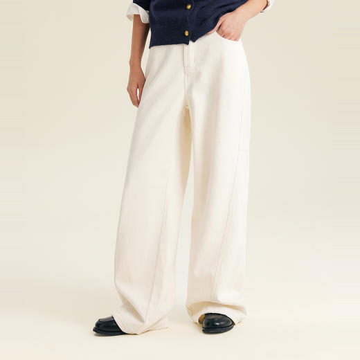 笛莎Deesha青少年女童裤子2025秋季女童时尚梭织萝卜裤 商品图0