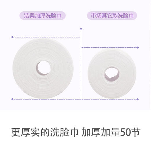 洁柔 一次性洗脸巾卷筒式50节*3卷装 JJ004-03E 商品图3