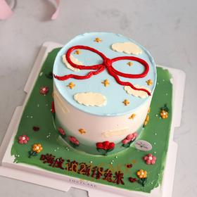 1027CAKE |   春日田园  蝴蝶结  手绘