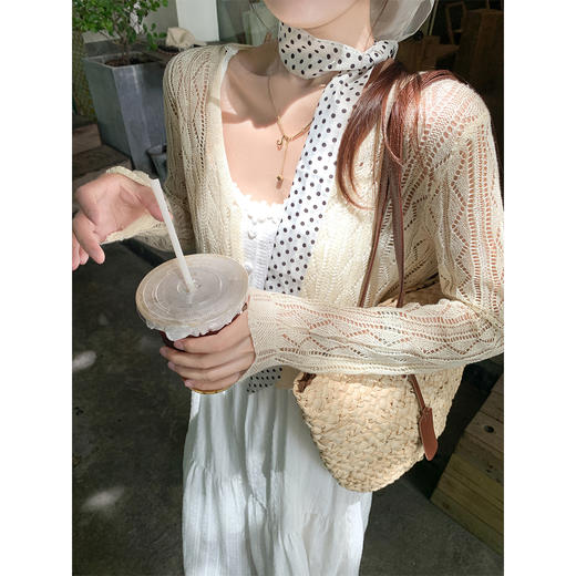 【110元任选2件】最后一波现货！3色镂空防晒针织开衫 商品图4