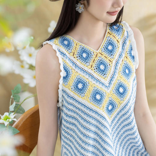 苏苏姐家采薇背心裙手工DIY钩针纯棉蕾丝线毛线团自制材料包 商品图4