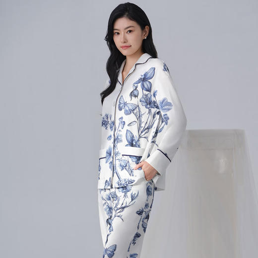 【3F】安莉芳棉麻蝴蝶印花可外穿家居服套装EL00888 商品图2