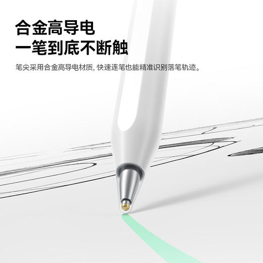 倍思 PN4 通用 电容笔笔尖 皓月白（含：笔尖*2） 商品图3