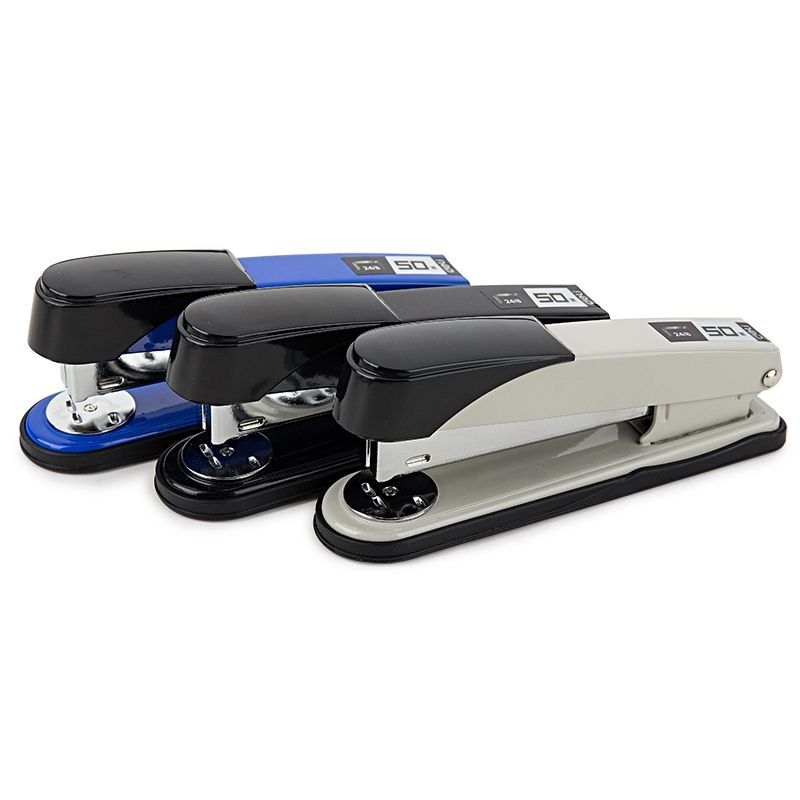 得力0314文具订书机标准型大小号加厚层办公商务白领用品省力