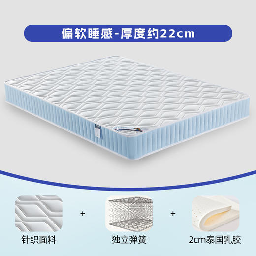 自然醒A类针织棉弹窗床垫天然乳胶椰棕床垫卧室家用薄款护脊护腰床垫软硬适中垫SA 商品图0