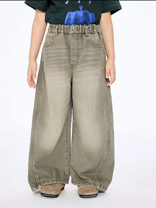 【春上新】8楼 江南布衣童装 宽松卷边牛仔长裤男女童25秋新品 吊牌价：635元 活动价：572元 商品图1