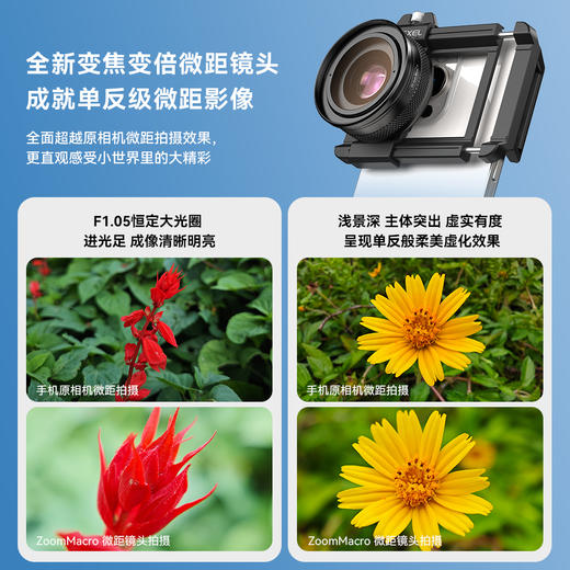 【油麻菜同款】手机微距镜头 1.5-4.5cm变焦变倍精细拍摄 F1.05大光圈柔美虚化 商品图11
