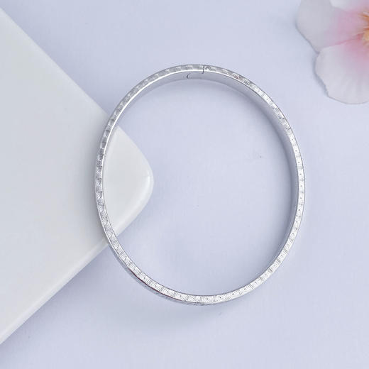 【限时8.8折】【线上铂金馆】PT950 【国际铂金协会】铂金空心镜面金箭头开口手镯(BSZ00119)预售产品下单后不退款不退货不换货不补差价) 商品图1