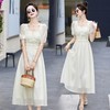 法式收腰气质天丝连衣裙女2025夏季新款弹力收腰显瘦洋气减龄裙子 商品缩略图4