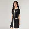 「高货sh」全新升级【铂金会员220/天猫299/差价79】(04005)洛诗琳黑白撞色小香风连衣裙2025夏季收腰显瘦直筒连衣裙 商品缩略图3