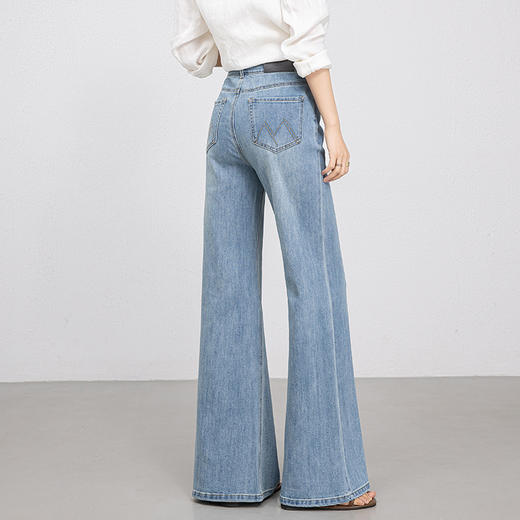 「高货rg」全新升级【铂金会员183/天猫239/差价56】(10752)洛诗琳轻薄透气微喇牛仔裤2025年夏季中高腰垂感喇叭长裤 商品图3