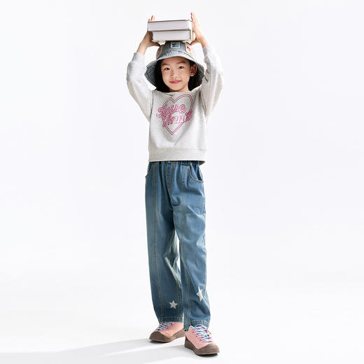 女童全腰牛仔单裤秋季新款安奈儿童装EG536531 商品图5