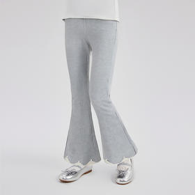 笛莎Deesha 童装女童裤子2025秋新款女童修身喇叭打底裤