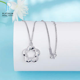 【限时8.8折】【线上铂金馆】PT950 #CNC 【国际铂金协会  精品】铂金实心调节鱼鳞幸运五瓣花套链(ACPTTL00019)预售产品下单后不退款不退货不换货不补差价)